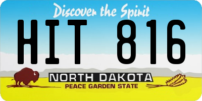 ND license plate HIT816