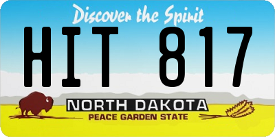 ND license plate HIT817