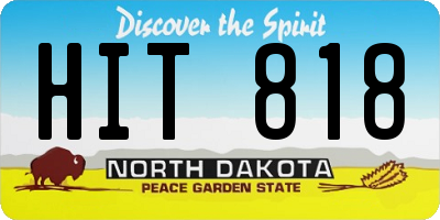 ND license plate HIT818