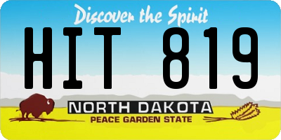 ND license plate HIT819