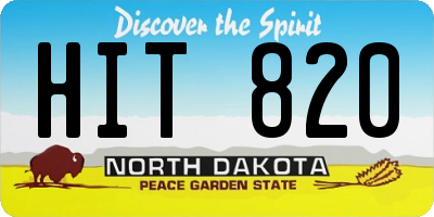 ND license plate HIT820