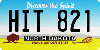 ND license plate HIT821