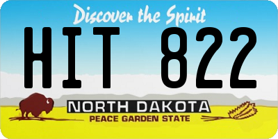 ND license plate HIT822