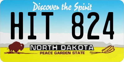 ND license plate HIT824