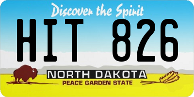 ND license plate HIT826