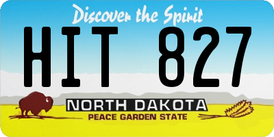 ND license plate HIT827