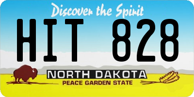 ND license plate HIT828