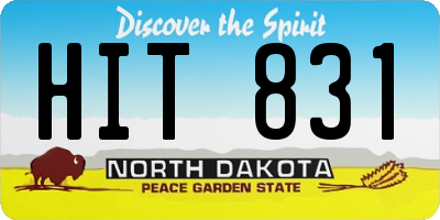 ND license plate HIT831