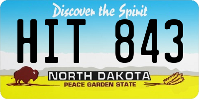 ND license plate HIT843