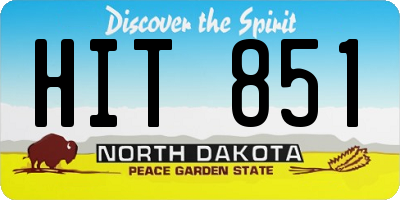 ND license plate HIT851