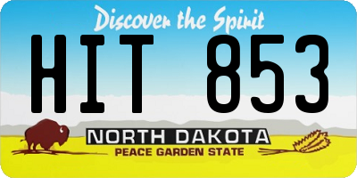 ND license plate HIT853