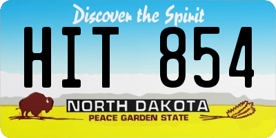 ND license plate HIT854