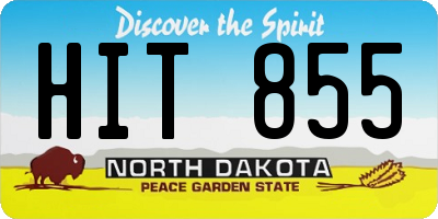 ND license plate HIT855