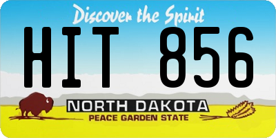 ND license plate HIT856