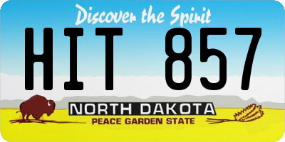 ND license plate HIT857