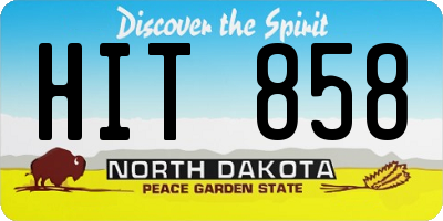 ND license plate HIT858