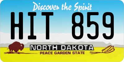 ND license plate HIT859