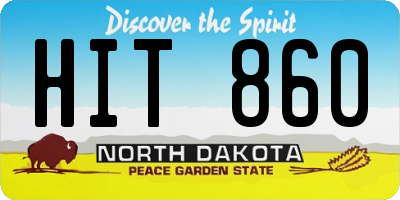 ND license plate HIT860