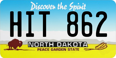 ND license plate HIT862