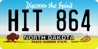 ND license plate HIT864