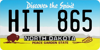 ND license plate HIT865