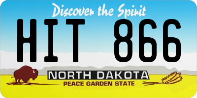 ND license plate HIT866