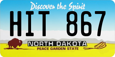 ND license plate HIT867