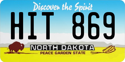 ND license plate HIT869