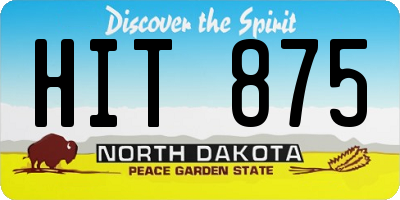 ND license plate HIT875