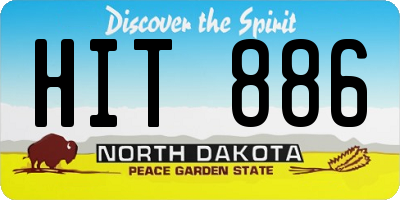 ND license plate HIT886
