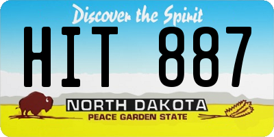 ND license plate HIT887