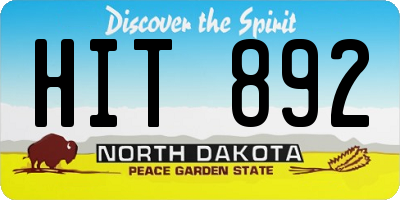 ND license plate HIT892