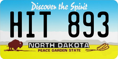 ND license plate HIT893