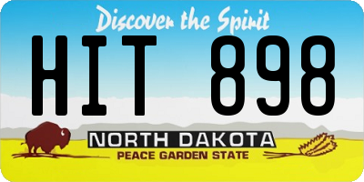 ND license plate HIT898