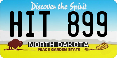 ND license plate HIT899