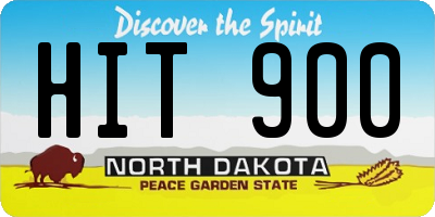 ND license plate HIT900