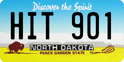 ND license plate HIT901