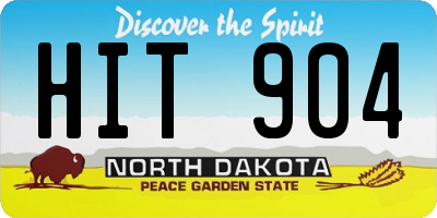 ND license plate HIT904