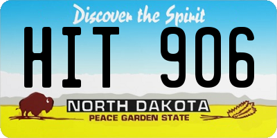 ND license plate HIT906