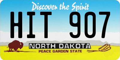 ND license plate HIT907