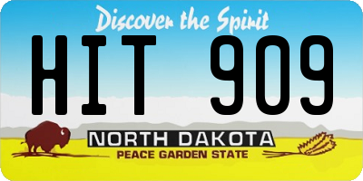 ND license plate HIT909