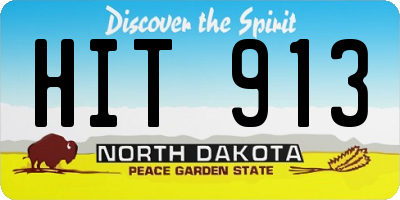 ND license plate HIT913