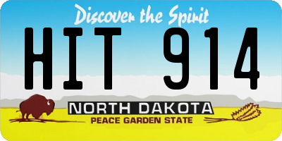 ND license plate HIT914