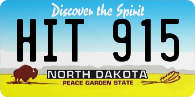 ND license plate HIT915