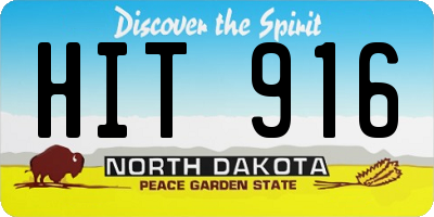 ND license plate HIT916