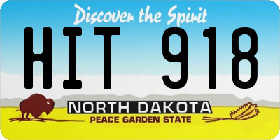 ND license plate HIT918