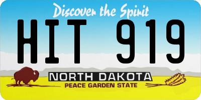 ND license plate HIT919