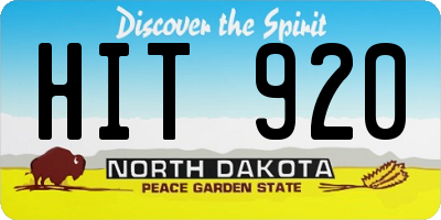 ND license plate HIT920