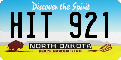 ND license plate HIT921