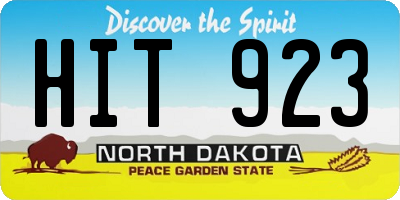 ND license plate HIT923